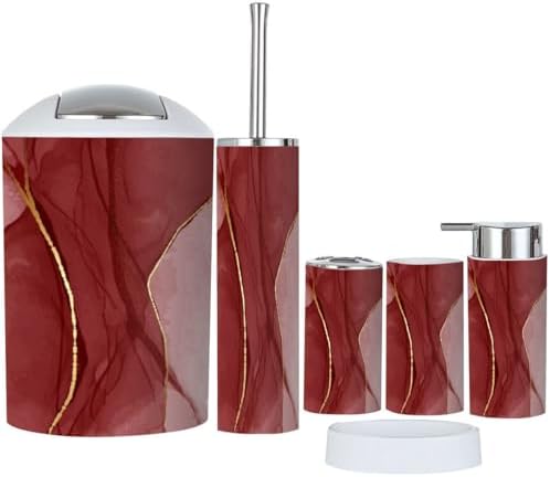 Boho Resin Bathroom Accessories Set 6 Piece