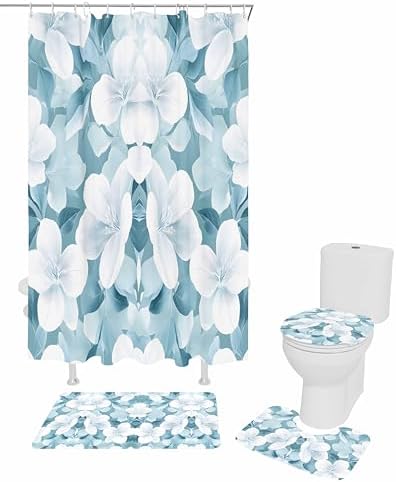 ZOE GARDEN Watercolor Flowers Bathroom Set 1