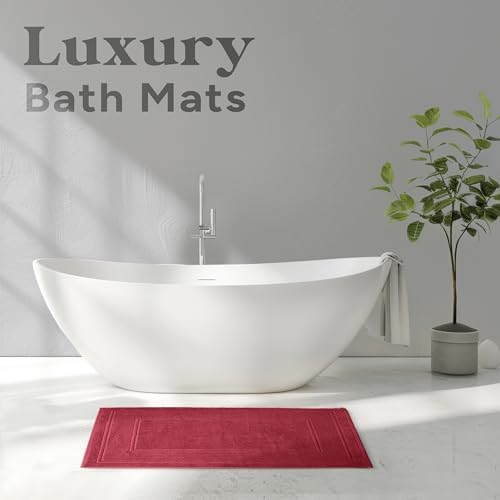 Avalon Towels Red Bath Mat Set of 2 22x34 Inches