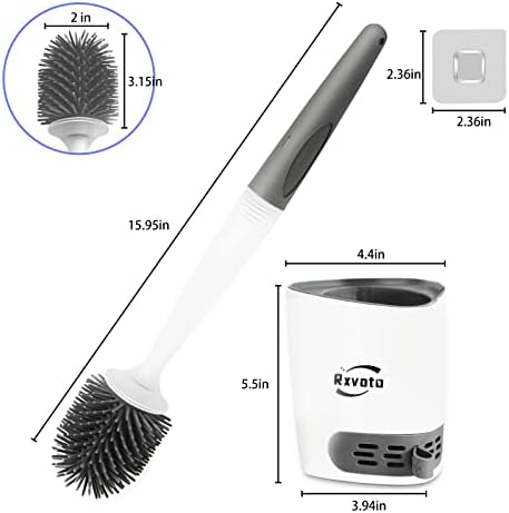 Silicone Toilet Brush with Refillable Design and Soft Bristles