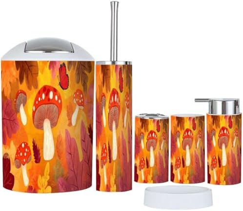 Boho Bathroom Accessory Set 6 Piece 1