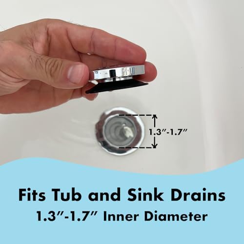 DrainFunnel Chrome Bathtub Stopper for 13-17 Drains