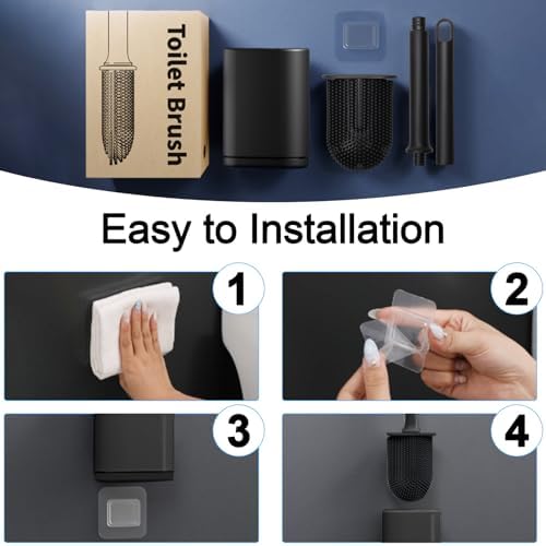 JIMACRO Soft Toilet Brush with Non-Slip Handle