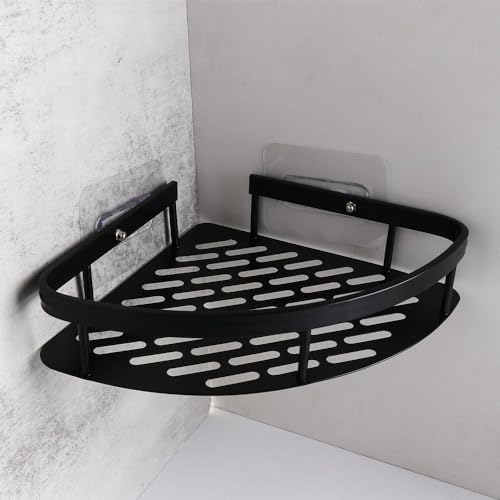 Metal Shower Corner Shelf with Non-Drill Mount