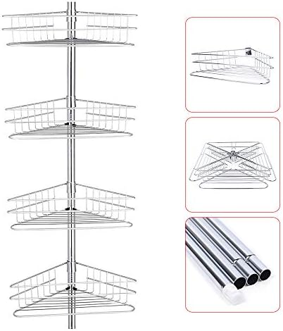 4 Layer Shower Storage Holder with Drainage System 1