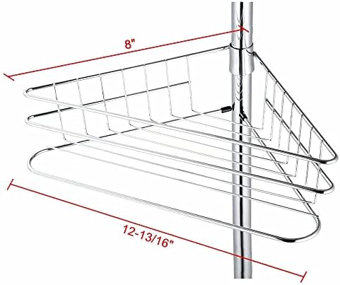 YINZINR Corner Shower Caddy with 4 Layers and Towel Bar