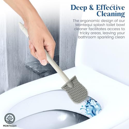 Montequi Toilet Brush with Silicone Dispenser Set