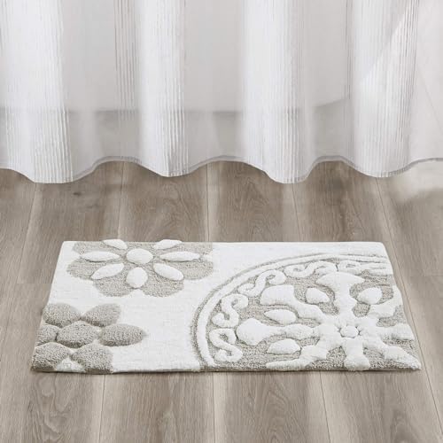 Madison Park Casablanca Cotton Tufted Bath Rug - Taupe 20 x 30