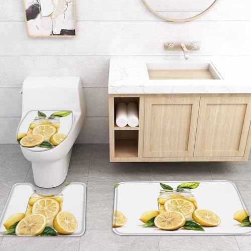 ZOE GARDEN Watercolor Lemon Bathroom Set