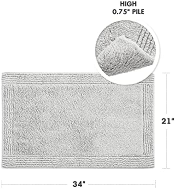 Madison Park Signature Splendor Reversible Bath Rug - 3000 GSM Cotton Plush