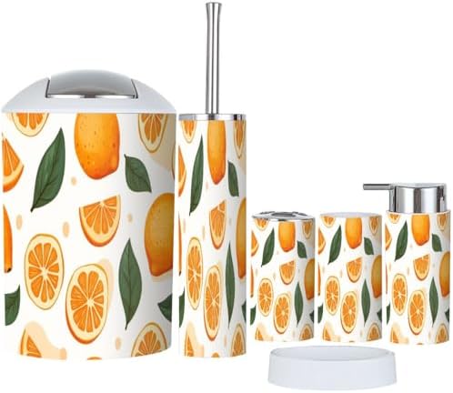 Boho Bathroom Accessories Set 6 Piece Modern