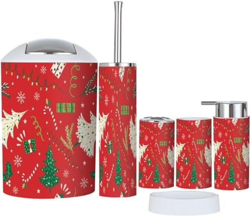 TRANQDEHOM 6-Piece Boho Bathroom Accessories Set 1