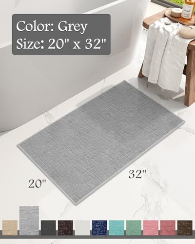 AMOAMI Bath Mat - Super Absorbent Quick Dry Rubber Backed Floor Mat