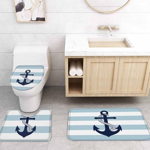 ZOE GARDEN Anchor Striped Bathroom Set
