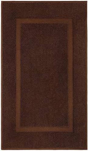 American Bath Towels 20x34 Inch Bath Mats Set of 2 Brown