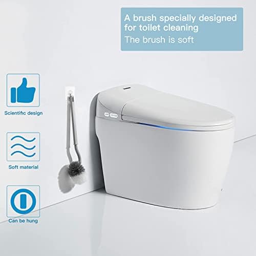 WOBEVB 2Pcs Toilet Brush Set with Curved Design for Deep Cleaning