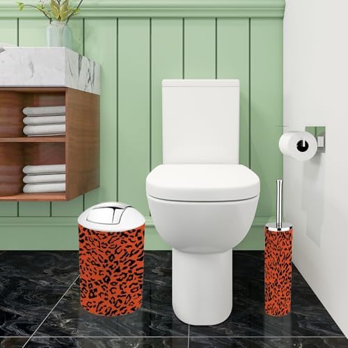 Boho Leopard Bathroom Accessory Set 6 Piece