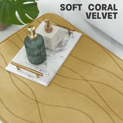 YIHOUSE 5 Piece Memory Foam Bath Mat Set