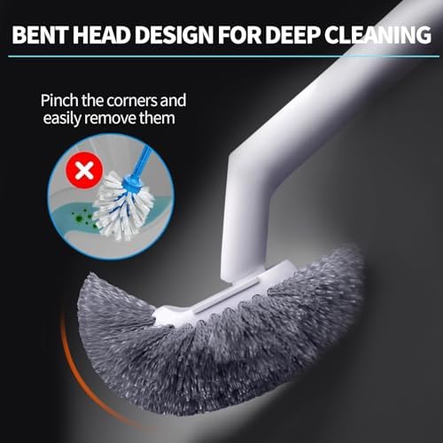 QICI 2-Piece Toilet Brush with Wall Mounted Holder