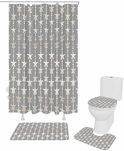 ZOE GARDEN Starfish Grey Bathroom Set 1