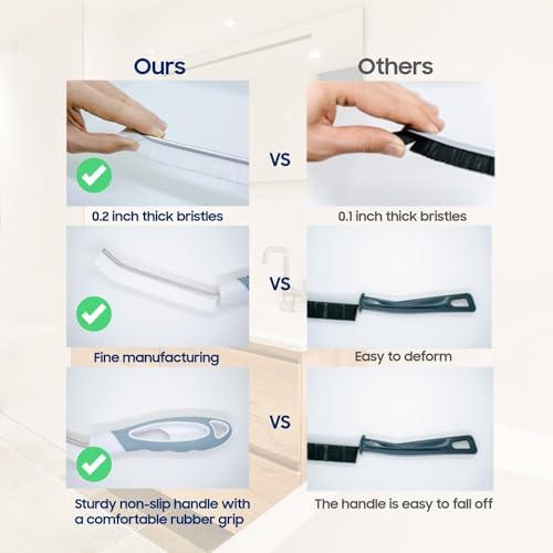 Anzutra 2PCS Hard Bristle Crevice Cleaning Brush Set