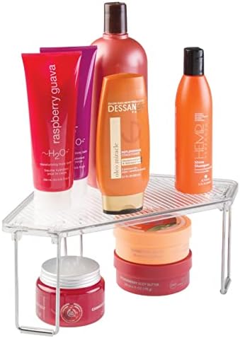 mDesign Corner Stackable Rack 2 Pack Clear