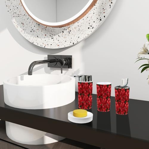 Boho Watercolor Bathroom Accessories Set of 6