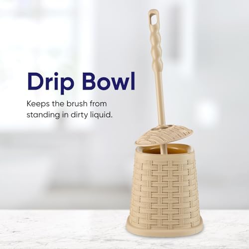 Superio Wicker Style Toilet Bowl Brush and Holder 1