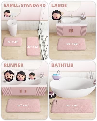 ColorGeometry Light Pink Bathroom Rug 16x24 1