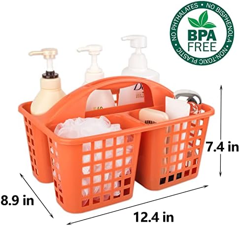 JiatuA Portable Shower Caddy with 3 Compartments and Handle