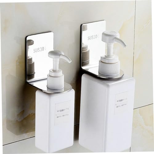 Garneck Silver Shower Gel Hooks Suction Soap Dispenser Holder