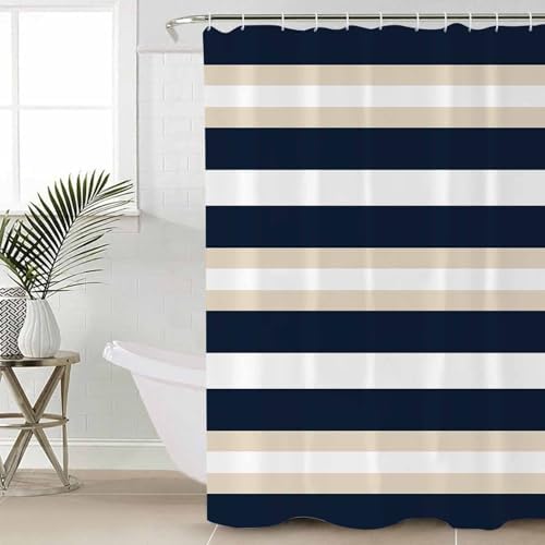 ZOE GARDEN Navy Blue Khaki Bathroom Set
