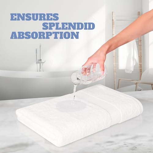 Wealuxe White Bath Towel Set of 4 - 27x54 Inch