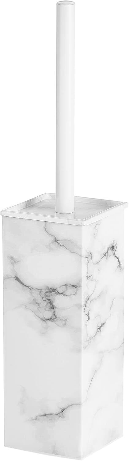 mDesign Steel Square Toilet Brush and Holder 1