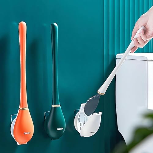 Vevogem Modern Flexible Toilet Brush Set with Holder