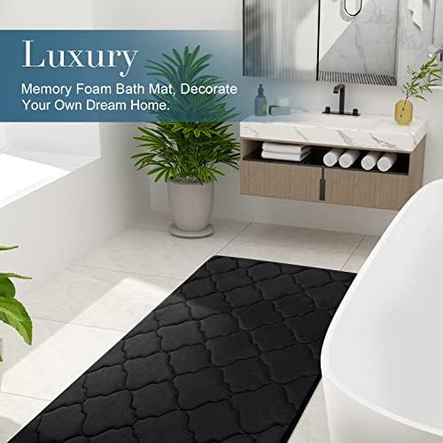 OLANLY Memory Foam Bath Mat 24x16 Black