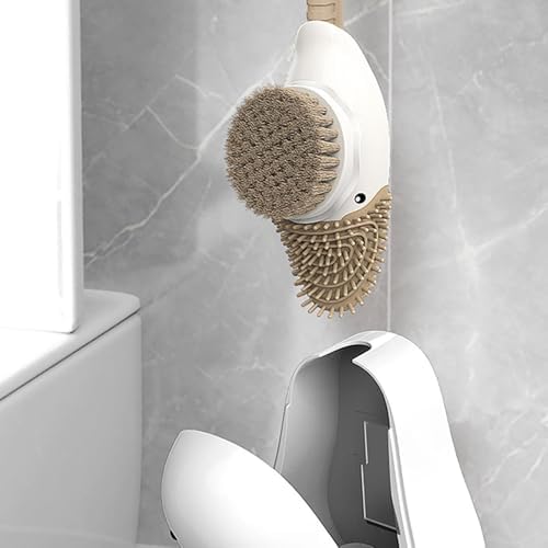 Diving Duck Toilet Brush with Soft Silicone Head and Wall Mount Base