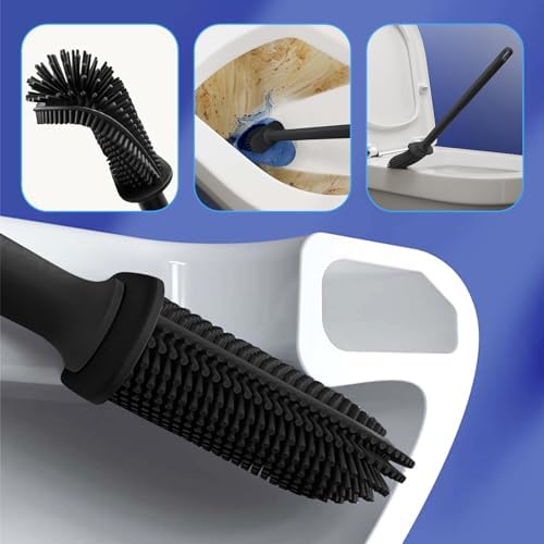 JIMACRO Soft Toilet Brush with Non-Slip Handle