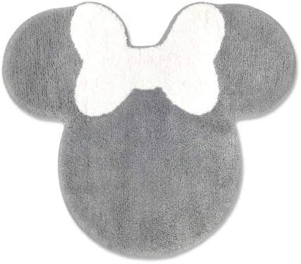 Disney Minnie Mouse Bath Rug - Grey and White