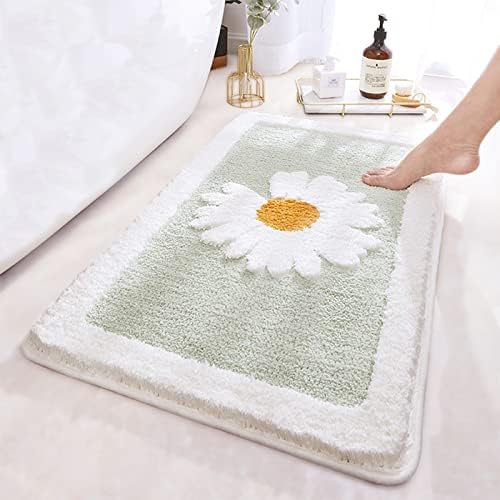 ANNARUGER Green Bathroom Rug 17x25 Non-Slip Shaggy Mat