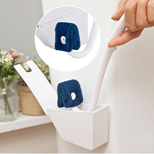 NYKK Toilet Brush with Bracket and Holder - White 23cm