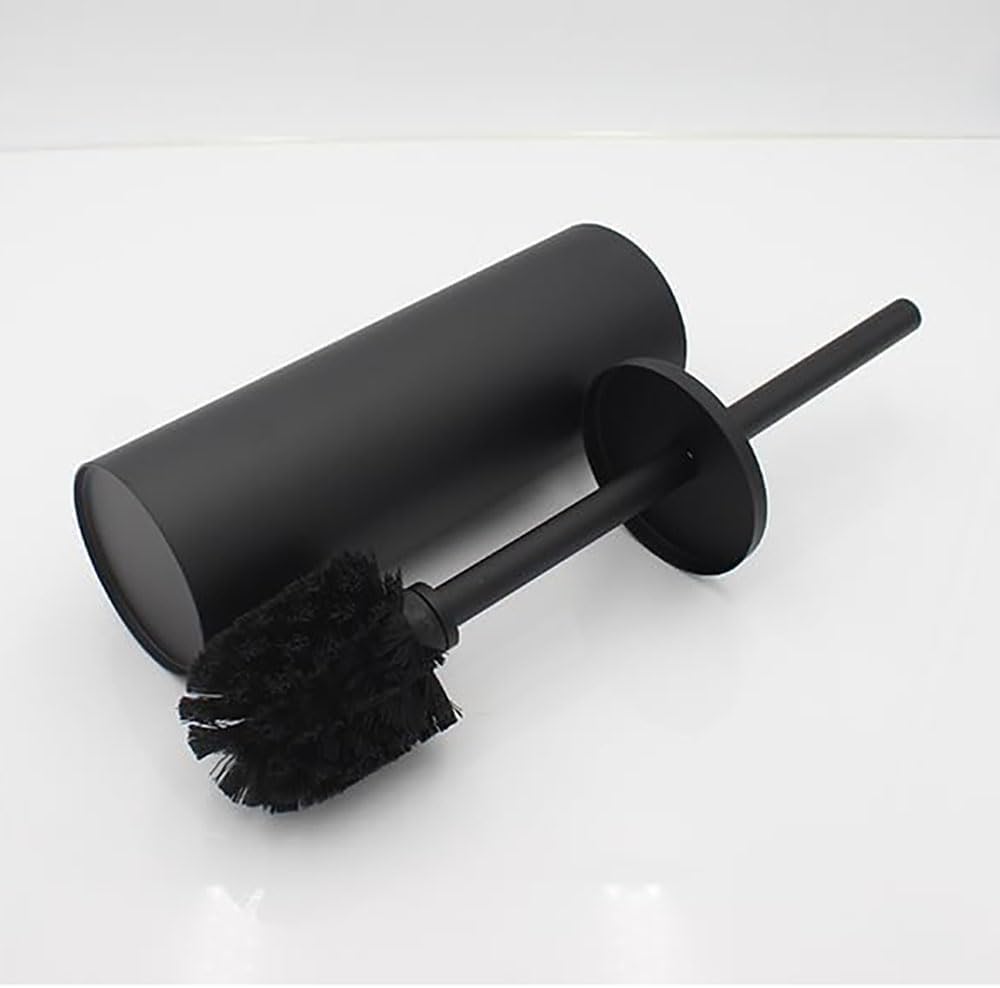 KWQKEM Toilet Brush and Holder Set Matte Black 1