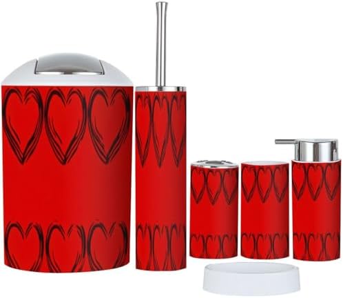 Boho Modern Bathroom Accessory Set 6 Piece 1