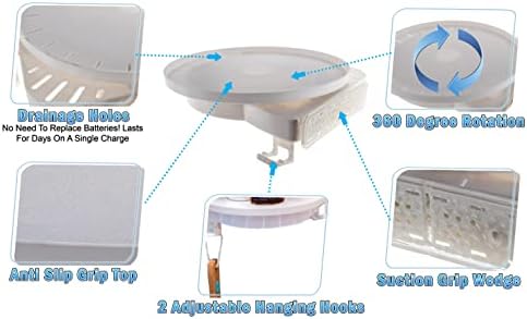 5 Star Super Deals Shower Caddy Rotating Shelf Mount