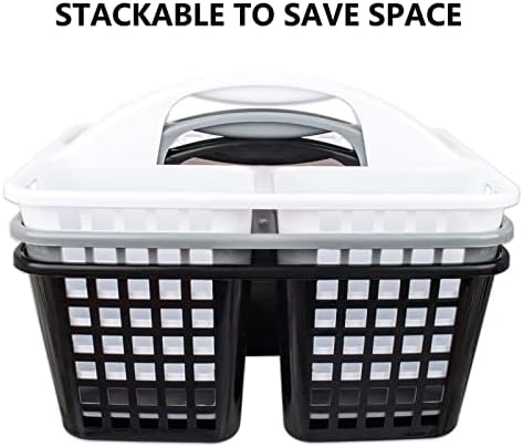 JiatuA Black Portable Shower Caddy Basket with Handle