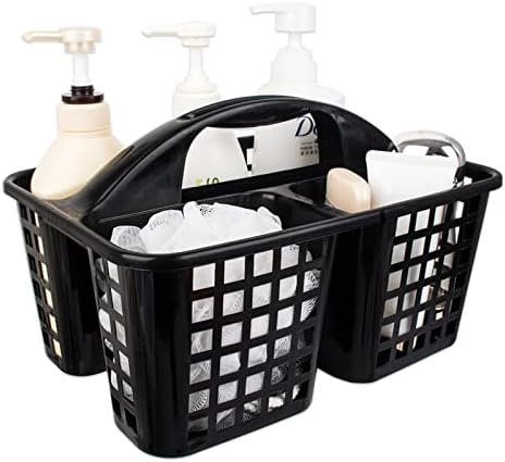 JiatuA Black Portable Shower Caddy Basket with Handle