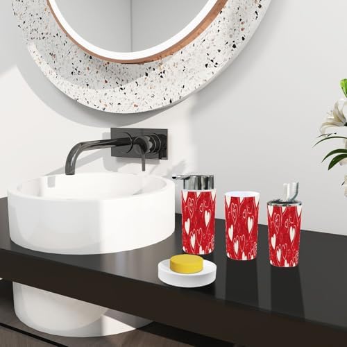 Boho Pink Bathroom Accessory Set 6 Piece