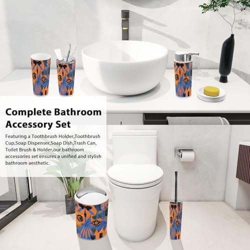 Boho Bathroom Accessory Set of 6 Pieces 1