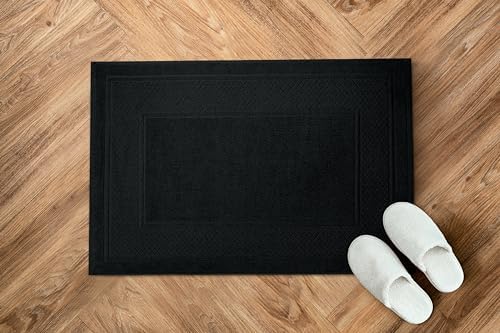 Avalon Towels Black Bath Mat Set of 2 1