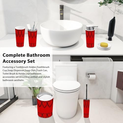 Boho Modern Bathroom Accessory Set 6 Piece 1